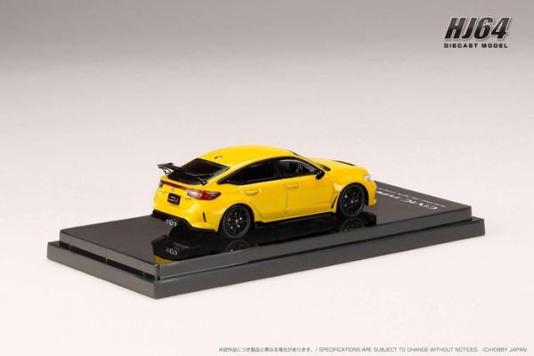 Hobby JAPAN 1/64 本田 Honda CIVIC TYPE R (FL5) RACING BLACK Package 2025 訂製黃 賽車黑化特式套件 HJ644063Y Hobby JAPAN 1/64 本田 Honda CIVIC TYPE R (FL5) RACING BLACK Package 2025 訂製黃 賽車黑化特式套件 HJ644063Y