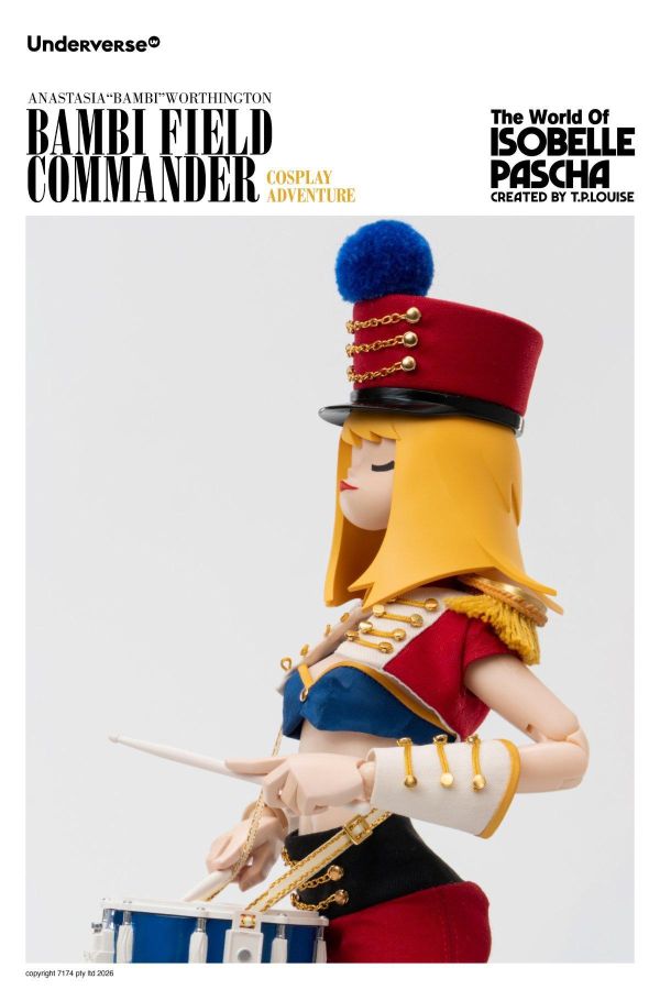 (預購) Underverse 1/6 伊莎貝爾‧帕夏系列 Cosplay系列 軍樂指揮官斑比 可動完成品 UV202615-1 20260903 Underverse 1/6 伊莎貝爾‧帕夏系列 Cosplay系列 軍樂指揮官斑比 可動完成品 UV202615-1