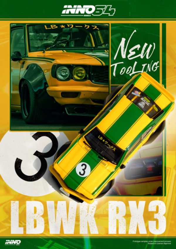 INNO64 1/64 馬自達 LBWK MAZDA RX3 SAVANNA 自由步行 INNO64 1/64 馬自達 LBWK MAZDA RX3 SAVANNA 自由步行