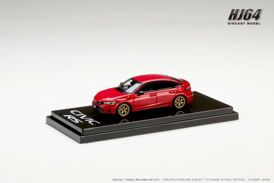 Hobby JAPAN 1/64 本田 Honda CIVIC RS Customized Version Premium Crystal Red Metallic 金屬紅 HJ642046BR Hobby JAPAN 1/64 本田 Honda CIVIC RS Customized Version Premium Crystal Red Metallic 金屬紅 HJ642046BR