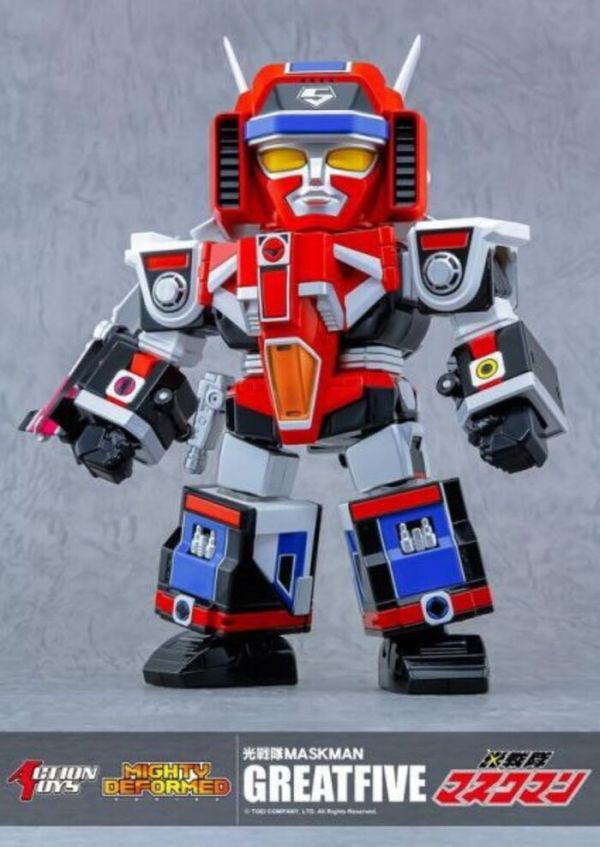 ACTION TOYS MIGHTY DEFORMED 光戰隊覆面人 Great Five 可動完成品 ACTION TOYS MIGHTY DEFORMED 光戰隊覆面人 Great Five 可動完成品