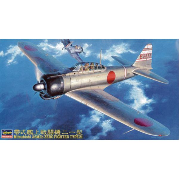 HASEGAWA 長谷川 1/48 三菱 Mitsubishi A6M2b 零式艦上戰鬥機21型 組裝模型 HASEGAWA 長谷川 1/48 三菱 Mitsubishi A6M2b 零式艦上戰鬥機21型 組裝模型