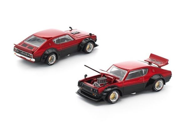 POP RACE 1/64 日產 Nissan KPGC110 KENMERI RED/BLACK PR640266 POP RACE 1/64 日產 Nissan KPGC110 KENMERI RED/BLACK PR640266
