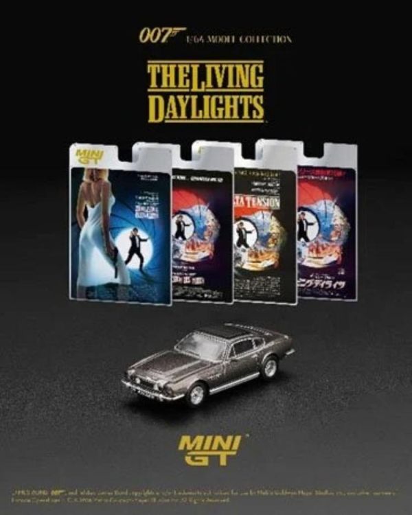 (預購) [吊卡版] MINIGT 1/64 Aston Martin V8 Vantage "The Living Daylights" Weapons Off 英文版 RHD MGT00916-007E 20260429 [吊卡版] MINIGT 1/64 Aston Martin V8 Vantage "The Living Daylights" Weapons Off 英文版 RHD MGT00916-007E