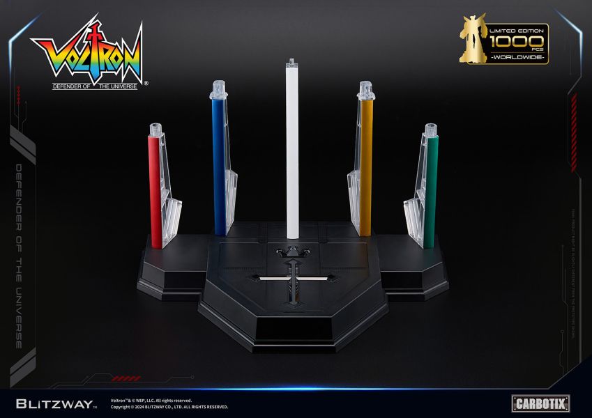 [黑色限定版] Blitzway CARBOTIX Voltron 五獅合體 百獸王 聖戰士 本體＆專用武器收納底座 分別販售 [黑色限定版] Blitzway CARBOTIX Voltron 五獅合體 百獸王 聖戰士 本體＆專用武器收納底座 分別販售
