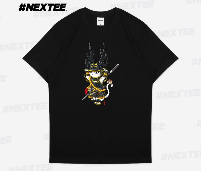 NEXTee KONEKO 本多忠勝 短袖T恤 白色＆黑色 NEXTee KONEKO 本多忠勝 短袖T恤 白色＆黑色