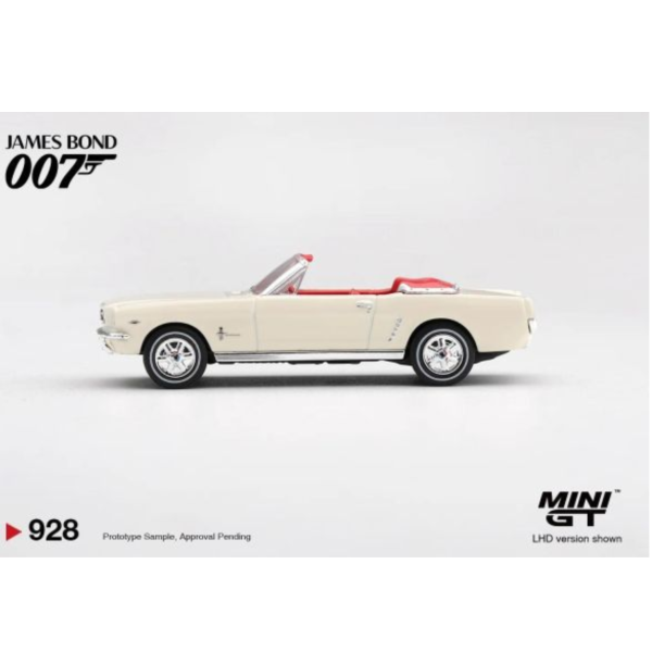 (預購) [吊卡版] MINIGT 福特 Ford Mustang convertible 1964 “Goldfinger” 法文版 LHD MGT00928-007F 20261001 [吊卡版] MINIGT 福特 Ford Mustang convertible 1964 “Goldfinger” 法文版 LHD MGT00928-007F