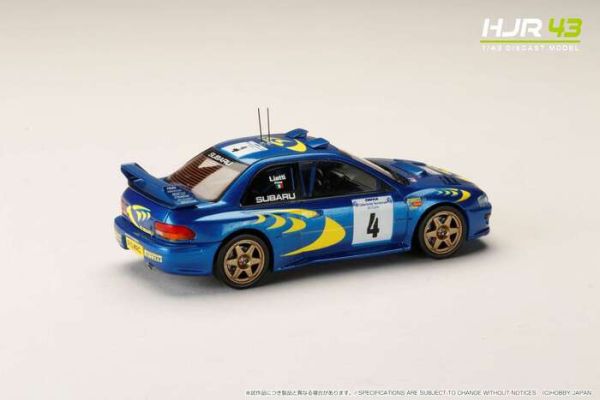 Hobby JAPAN 1/43 速霸陸 SUBARU IMPREZA 硬皮鯊 環科西嘉拉力賽1997 編號4號 HJR431002B Hobby JAPAN 1/43 速霸陸 SUBARU IMPREZA 硬皮鯊 環科西嘉拉力賽1997 編號4號 HJR431002B