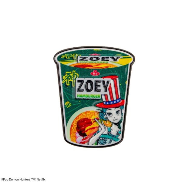 KPOP 獵魔女團 Demon Hunters HUNTR/X 女團 金屬徽章 Zoey Hamburger Noodles KPOP 獵魔女團 Demon Hunters HUNTR/X 女團 金屬徽章 Zoey Hamburger Noodles