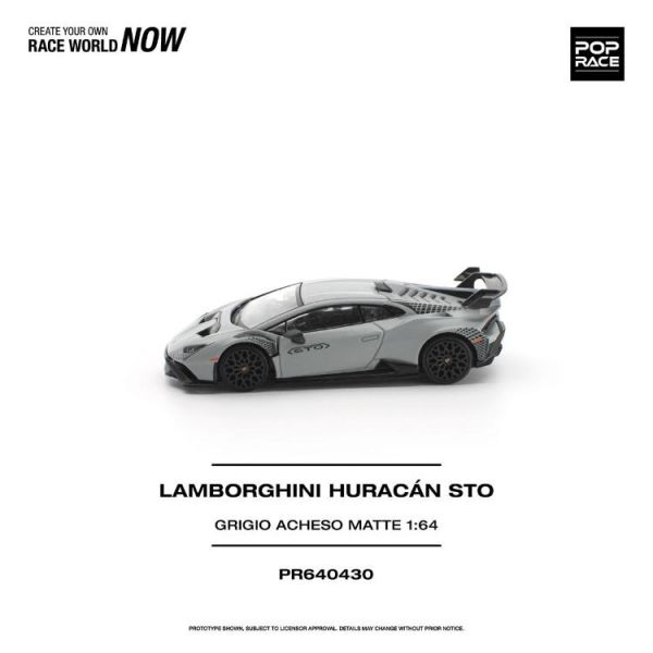 (預購) POP RACE 1/64 藍寶堅尼 LAMBORGHINI HURACAN STO GRIGIO ACHESO MATTE PR640430 20260512 POP RACE 1/64 藍寶堅尼 LAMBORGHINI HURACAN STO GRIGIO ACHESO MATTE PR640430