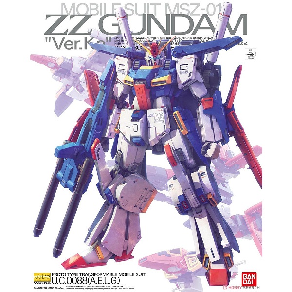 BANDAI 1/100 MG ZZ鋼彈 Ver.Ka MSZ-010 組裝模型 BANDAI,1/100,MG,ZZ鋼彈,Ver.Ka,MSZ-010,組裝模型