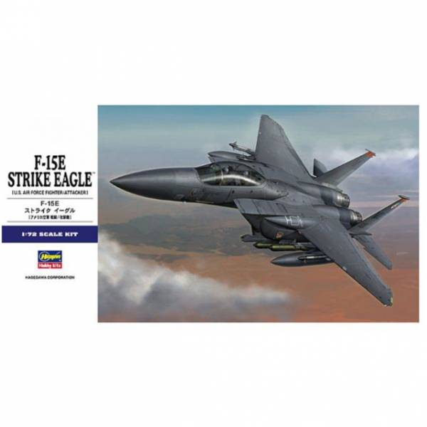 HASEGAWA 長谷川 1/72 美國空軍 F-15E 突擊鷹式戰鬥轟炸機 組裝模型 HASEGAWA 長谷川 1/72 美國空軍 F-15E 突擊鷹式戰鬥轟炸機 組裝模型