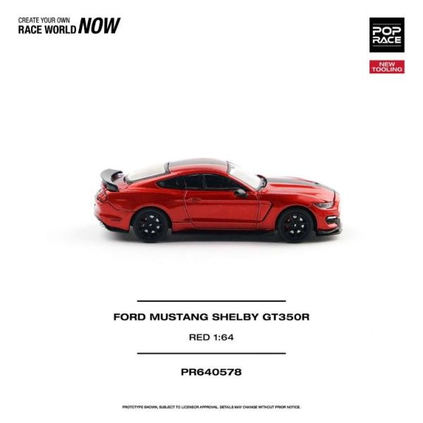 (預購) POP RACE 1/64 福特 FORD MUSTANG SHELBY GT350R RACE RED PR640578 20260622 POP RACE 1/64 福特 FORD MUSTANG SHELBY GT350R RACE RED PR640578