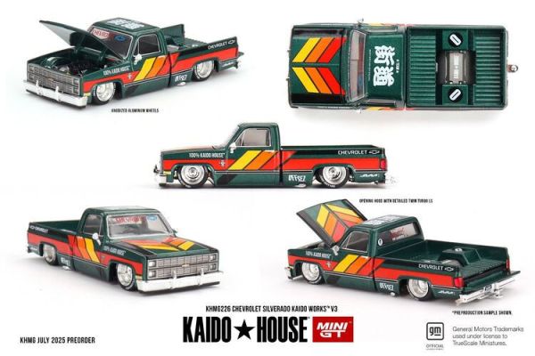 (預購) KaidoHouse x MINIGT 1/64 雪佛蘭 Chevrolet Silverado KAIDO WORKS V3 KHMG226 (預購) KaidoHouse x MINIGT 1/64 雪佛蘭 Chevrolet Silverado KAIDO WORKS V3 KHMG226