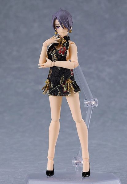 Good Smile figma 569c 女性body (Mika) with 迷你旗袍裝 黑色 可動完成品 Good Smile figma 569c 女性body (Mika) with 迷你旗袍裝 黑色 可動完成品