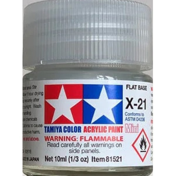 TAMIYA 田宮模型 水性漆 X-21 消光添加劑 TAMIYA,田宮模型,81041,調漆用空瓶,23ml,