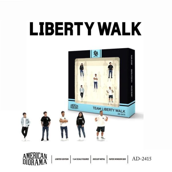 American Diorama 1:64 微縮人偶5入組 Team Liberty Walk - LBWK官方授權商品 American Diorama 1:64 微縮人偶5入組 Team Liberty Walk - LBWK官方授權商品