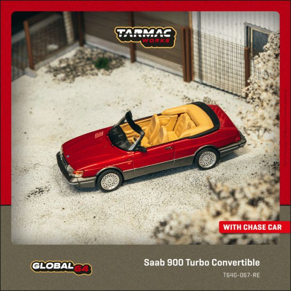 TARMAC WORKS 1/64 紳寶 Saab 900 Turbo Convertible Red T64G-067-RE TARMAC WORKS 1/64 紳寶 Saab 900 Turbo Convertible Red T64G-067-RE