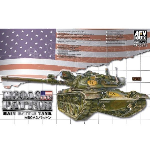 AFV CLUB 戰鷹 1/35 M60A3 巴頓中型戰車 組裝模型 AF35249 AFV CLUB 戰鷹 1/35 M60A3 巴頓中型戰車 組裝模型 AF35249