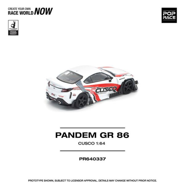 (預購) POP RACE 1/64 豐田 PANDEM GR86 - CUSCO (預購) POP RACE 1/64 豐田 PANDEM GR86 - CUSCO