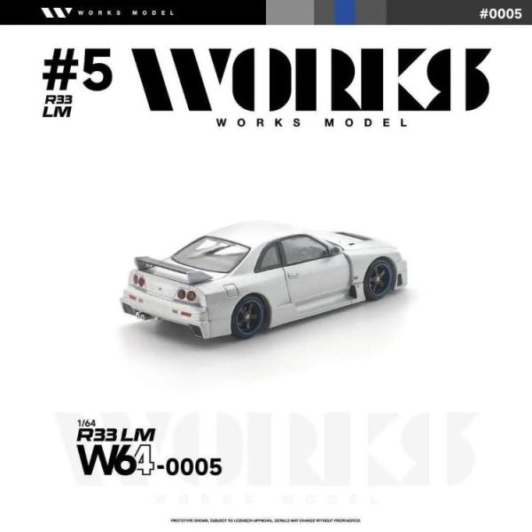 (預購) WORKS Model 1/64 R33 LM SILVER W640005 20260524 WORKS Model 1/64 R33 LM SILVER W640005