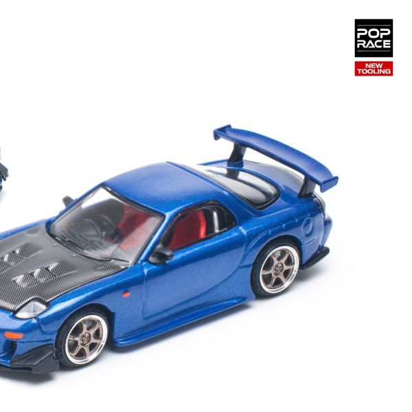 POP RACE 1/64 馬自達 MAZDA RX-7 (FD3S) RE-AMEMIYA WIDEBODY RE雨宮寬體空套 金屬藍 POP RACE 1/64 馬自達 MAZDA RX-7 (FD3S) RE-AMEMIYA WIDEBODY RE雨宮寬體空套 金屬藍