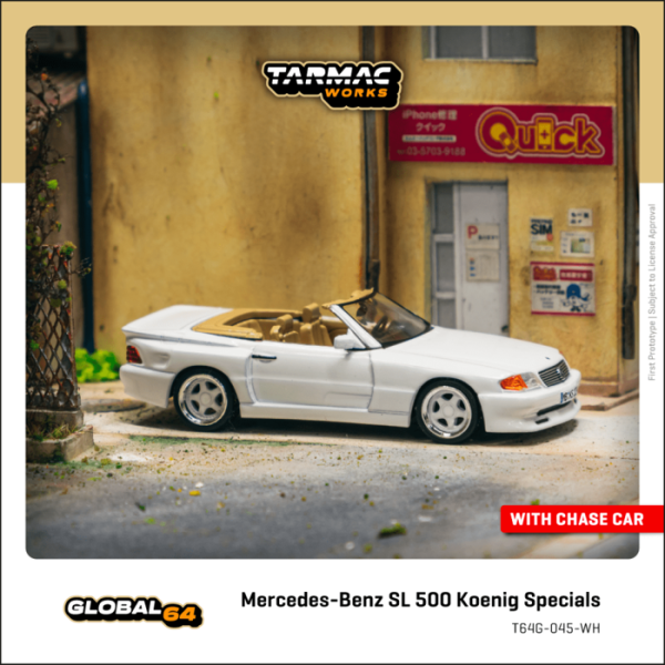 TARMAC WORKS 1/64 賓士 Mercedes-Benz SL 500 Koenig Specials White T64G-045-WH TARMAC WORKS 1/64 賓士 Mercedes-Benz SL 500 Koenig Specials White T64G-045-WH