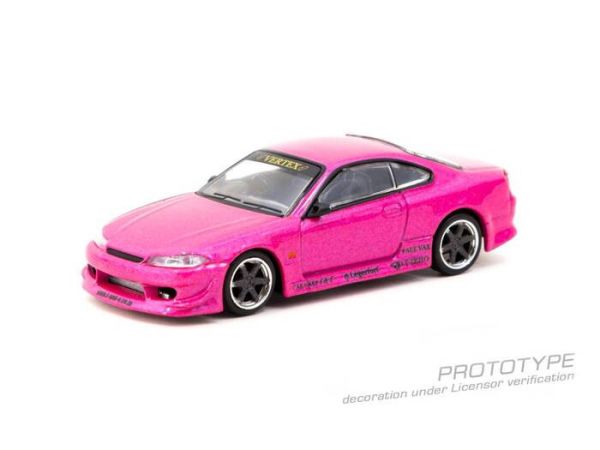 TARMAC WORKS 1/64 日產 VERTEX Nissan Silvia (S15) 金屬粉紅 T64G-023-PI TARMAC WORKS 1/64 日產 VERTEX Nissan Silvia (S15) 金屬粉紅 T64G-023-PI
