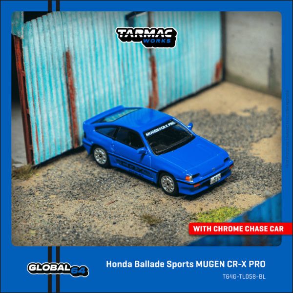 TARMAC WORKS 1/64 本田 HONDA Ballade Sports MUGEN CR-X PRO Blue T64G-TL058-BL TARMAC WORKS 1/64 本田 HONDA Ballade Sports MUGEN CR-X PRO Blue T64G-TL058-BL