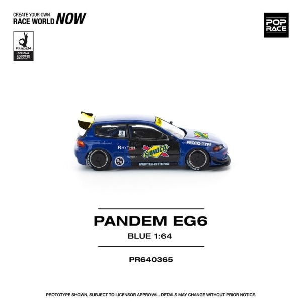 (預購) POP RACE 1/64 本田 Honda PANDEM CIVIC EG6 BLUE/BLACK (預購) POP RACE 1/64 本田 Honda PANDEM CIVIC EG6 BLUE/BLACK
