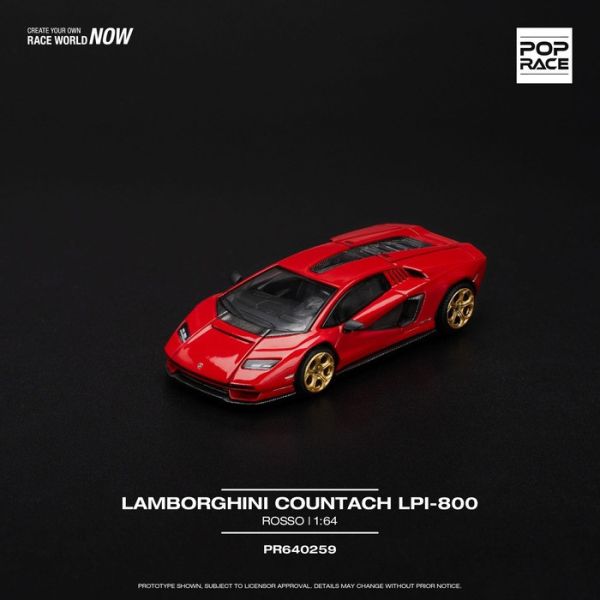POP RACE 1/64 藍寶堅尼 LAMBORGHINI COUNTACH LPI-800 - ROSSO PR640259 POP RACE 1/64 藍寶堅尼 LAMBORGHINI COUNTACH LPI-800 - ROSSO PR640259