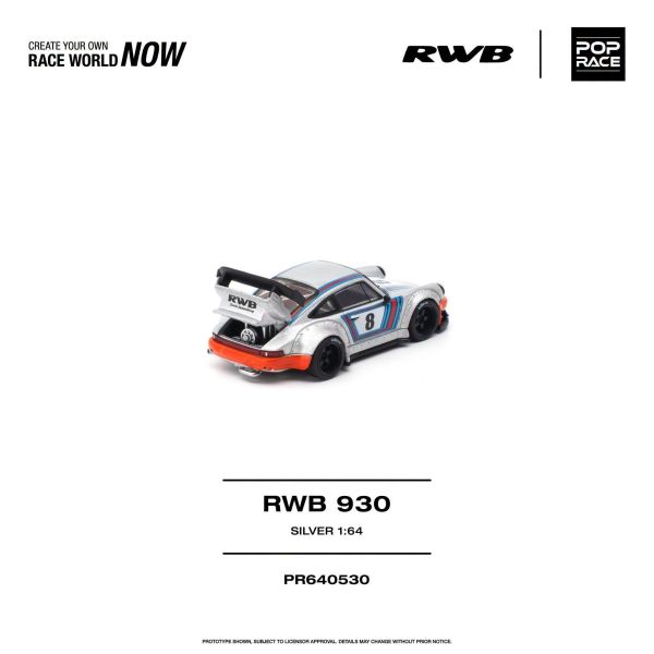 (預購) POP RACE 1/64 RWB 930 SILVER 20261108 POP RACE 1/64 RWB 930 SILVER