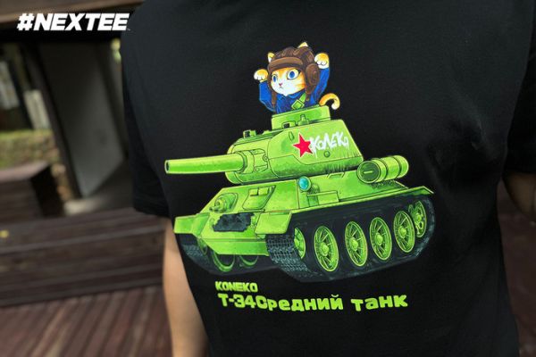 NEXTee KONEKO T34戰車 短袖T恤 黑色 NEXTee KONEKO T34戰車 短袖T恤 黑色