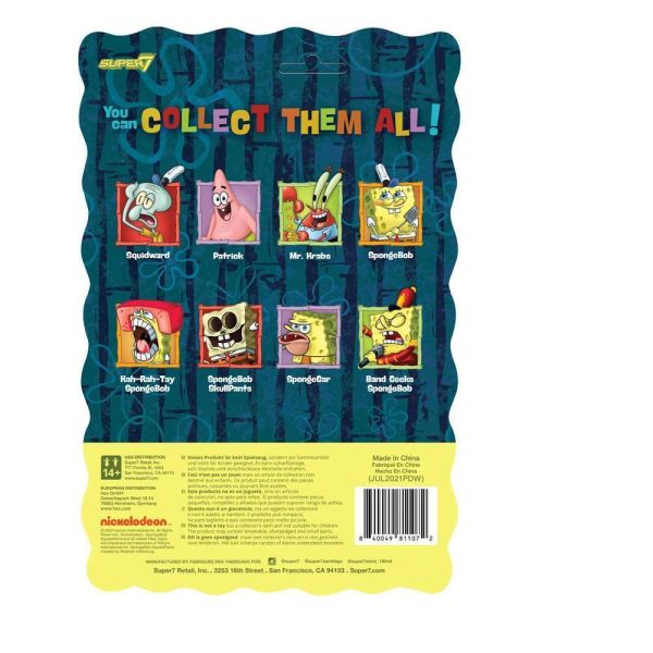 Super7 海綿寶寶 Reaction 骷髏海綿寶寶 吊卡公仔 Super7 海綿寶寶 Reaction 骷髏海綿寶寶 吊卡公仔