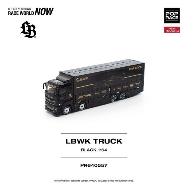 (預購) POP RACE 1/64 LBWK TRUCK - BLACK PR640557 20260729 POP RACE 1/64 LBWK TRUCK - BLACK PR640557