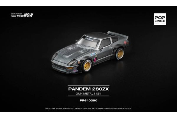 (預購) POP RACE 1/64 PANDEM 280ZX GUNMETAL PR640390 20251028 POP RACE 1/64 PANDEM 280ZX GUNMETAL PR640390