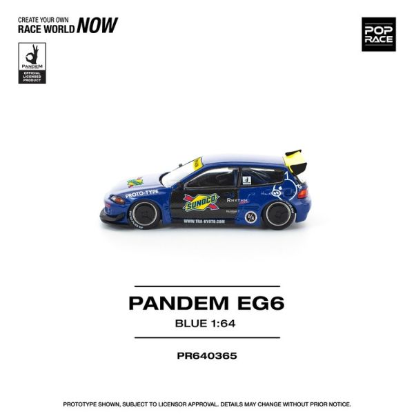 (預購) POP RACE 1/64 本田 Honda PANDEM CIVIC EG6 BLUE/BLACK (預購) POP RACE 1/64 本田 Honda PANDEM CIVIC EG6 BLUE/BLACK