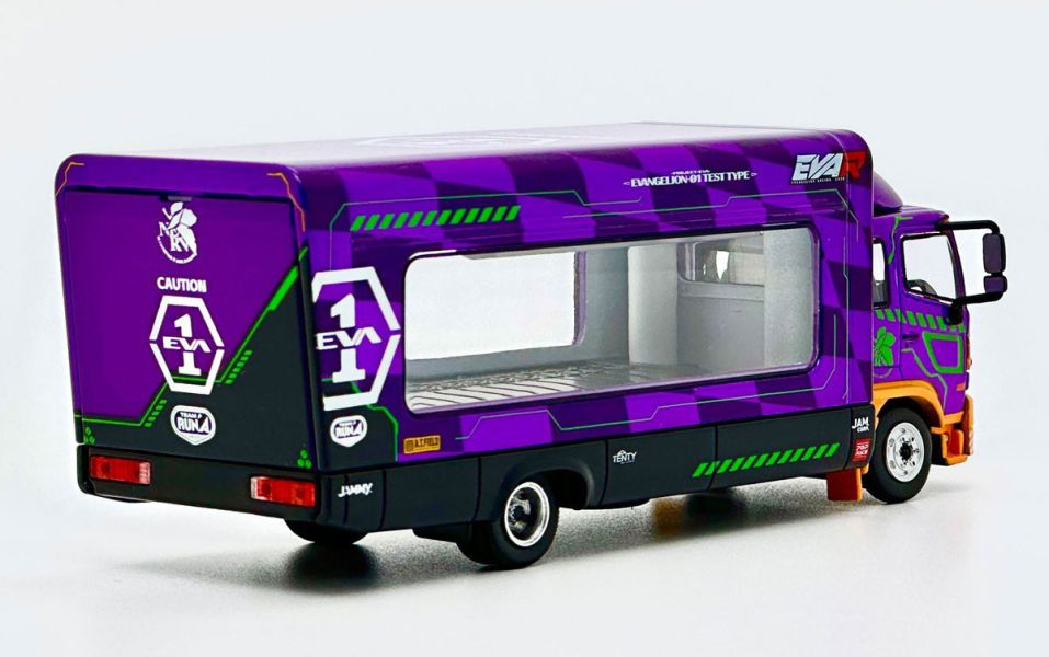 POP RACE 1/64 EVA Racing Trans Porter HINO 500 運輸車 EVA-01 初號機 新世紀福音戰士 POP RACE 1/64 EVA Racing Trans Porter HINO 500 運輸車 EVA-01 初號機