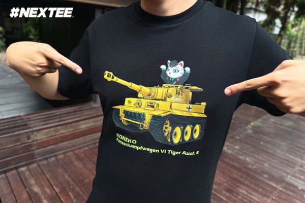 NEXTee KONEKO 虎式戰車 短袖T恤 黑色 NEXTee KONEKO 虎式戰車 短袖T恤 黑色