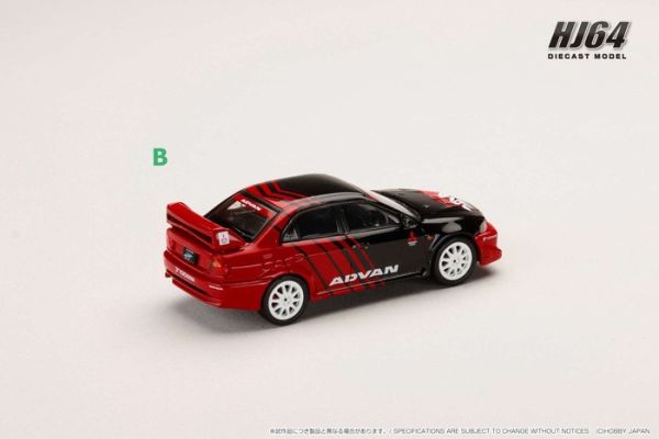 Hobby JAPAN 1/64 三菱 LANCER RS EVOLUTION 6 (CP9A) YOKOHAMA ADVAN COLOR HJ642033AV Hobby JAPAN 1/64 三菱 LANCER RS EVOLUTION 6 (CP9A) YOKOHAMA ADVAN COLOR HJ642033AV