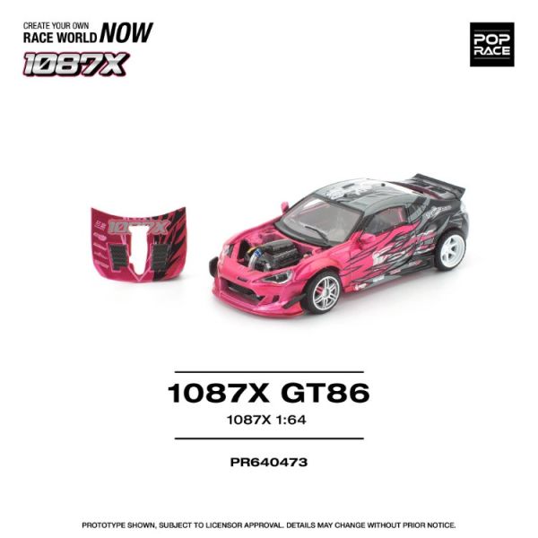 (預購) POP RACE 1/64 豐田 TOYOTA GT86 1087車隊x GT86 特別式樣 PR640473 20251031 POP RACE 1/64 豐田 TOYOTA GT86 1087車隊x GT86 特別式樣 PR640473