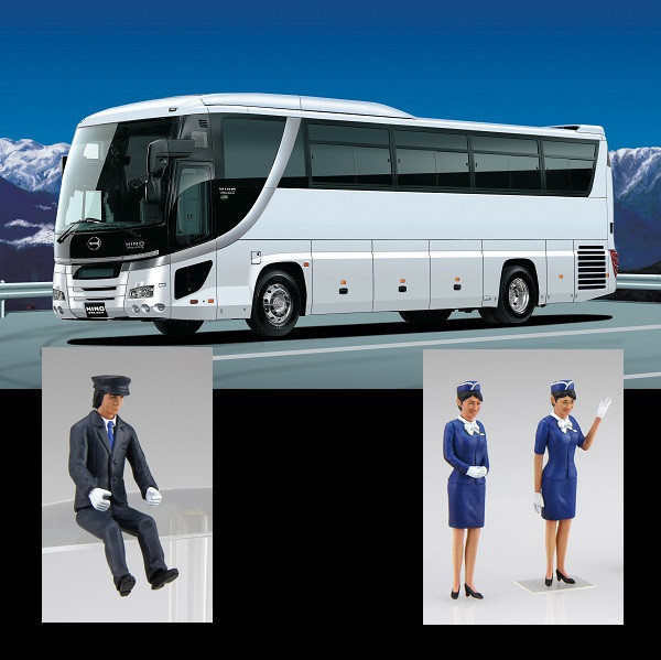 1/32 HINO SELEGA Super Hi-Decker 附駕駛及車掌小姐人形 FUJIMI 觀光巴士1EX1 組裝模型 FUJIMI,富士美,1/32,觀光巴士,HINO,SELEGA,Super,Hi-Decker,