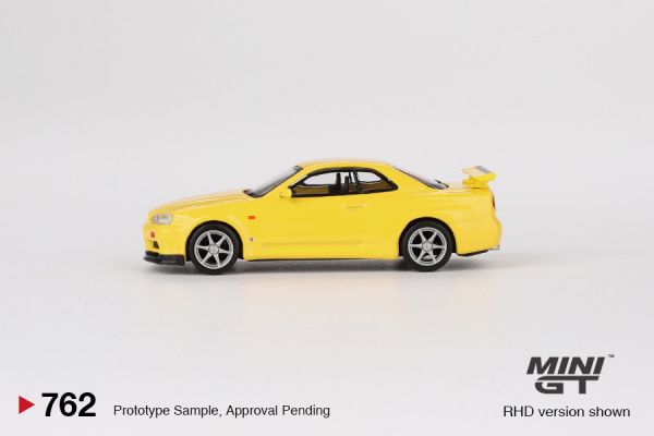 MINIGT 1/64 日產 Nissan Skyline GT-R (R34) V-Spec 雷霆黃 右駕 MINIGT 1/64 日產 Nissan Skyline GT-R (R34) V-Spec 雷霆黃 右駕