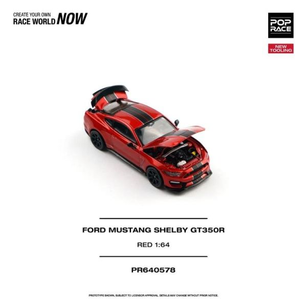 (預購) POP RACE 1/64 福特 FORD MUSTANG SHELBY GT350R RACE RED PR640578 20260622 POP RACE 1/64 福特 FORD MUSTANG SHELBY GT350R RACE RED PR640578