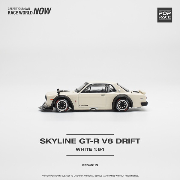 POP RACE 1/64 日產 Nissan SKYLINE GT-R V8 DRIFT WHITE 白色新色 POP RACE 1/64 日產 Nissan SKYLINE GT-R V8 DRIFT WHITE 白色新色