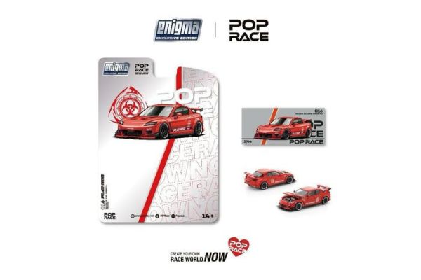[吊卡版] POP RACE × ENIGMA 1/64 馬自達 MAZDA RX-8 RE-AMEMIYA Red  PRE016 [吊卡版] POP RACE × ENIGMA 1/64 馬自達 MAZDA RX-8 RE-AMEMIYA Red  PRE016