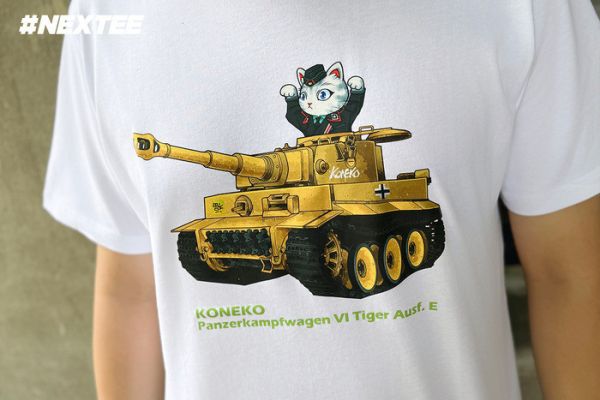 NEXTee KONEKO 虎式戰車 短袖T恤 白色 NEXTee KONEKO 虎式戰車 短袖T恤 白色