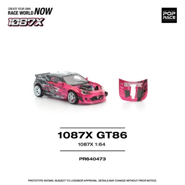 (預購) POP RACE 1/64 豐田 TOYOTA GT86 1087車隊x GT86 特別式樣 PR640473 20251031 POP RACE 1/64 豐田 TOYOTA GT86 1087車隊x GT86 特別式樣 PR640473