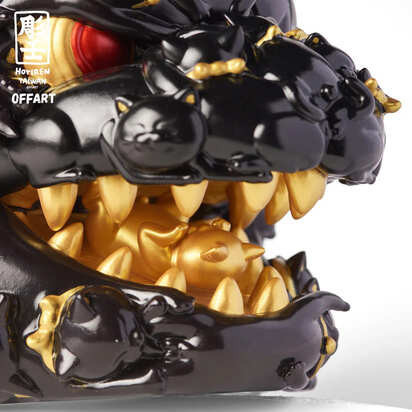 OFFART X 雕壬 百貓紅蓮 招財頭雕 墨金版 OFFART X 雕壬 百貓紅蓮 招財頭雕 墨金版