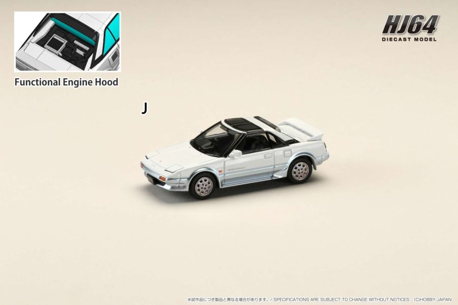 Hobby JAPAN 1/64 豐田 Toyota MR2 1600G-LIMITED SUPER CHARGER 1988 T型天窗 閃白銀(雙色) Hobby JAPAN 1/64 豐田 Toyota MR2 1600G-LIMITED SUPER CHARGER 1988 T型天窗 閃白銀(雙色)